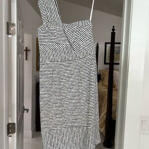 BCBGMaxAzria Black and White Striped Garment